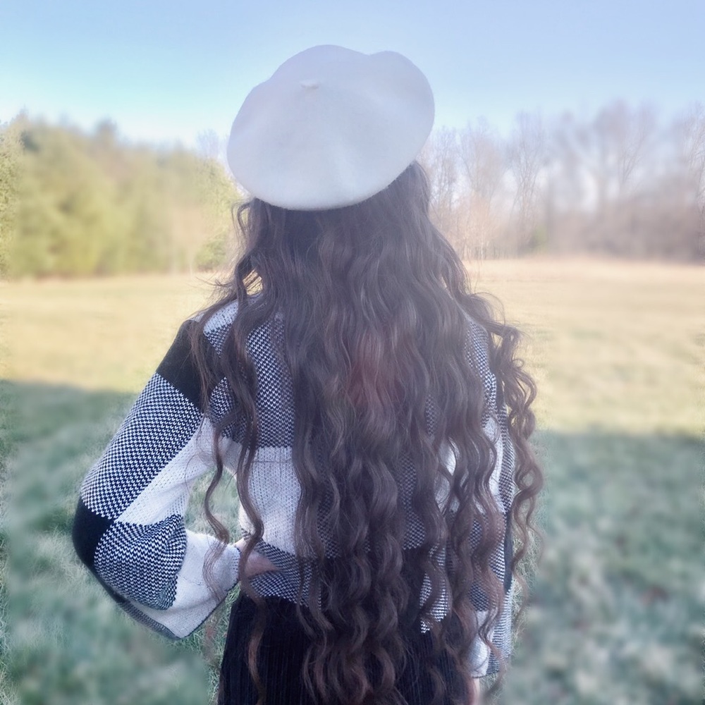 Cream beret Parisian